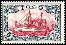 5 Mark Kaiseryacht, Tadellos Postfrisch, Unsigniert, Mi. 620.-, Katalog: 19 ** - Togo