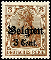 3 Cent Auf 3 Pfg Germania, A-Farbe, Type II, Tadellos Postfrisch, Gepr. Hey BPP, Mi. 130.-, Katalog: 11aII ** - Other & Unclassified