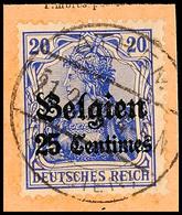 "ATHEM 21.2.17", Klar Und Zentr. Auf Paketkartenausschnitt, 25 C., Katalog: 18 BS - Eerste Wereldoorlog