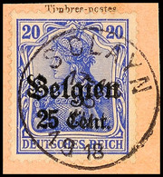 "SCLAYN 3 III 1918", Klar Und Zentr. Auf Postanweisungsausschnitt 25 C., Katalog: 18 BS - WWI