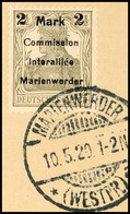 2 M Auf 2 1/2 Pf. In Type AIIIb Tadellos Auf Briefstück, Gepr. Klein VP, Mi. 250.-, Katalog: 23AIIIb BS - Other & Unclassified