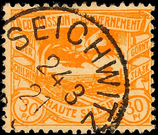 "SEICHWITZ 24 3 21", Einkreisstempel, Klar Auf 30 Pfg Hüttenwerke, Stempelbewertung 50 P., Katalog: 20 O - Sonstige & Ohne Zuordnung