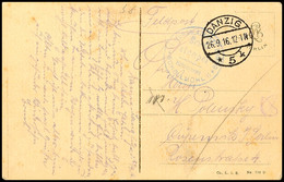 1916, Ansichtskarte "Danzig, Blick Vom Bischofsberge" Als Feldpostkarte Mit Aufgabestempel "DANZIG 5 K 26.9.16" Nebst Vi - Andere & Zonder Classificatie