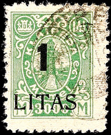 1 L Auf 3000 Mark Mit Aufdruckfehler V, Gestempeltes Prachtstück, Geprüft Dr. Petersen BPP, Mi 300.-, Katalog: 205V O - Memel (Klaïpeda) 1923