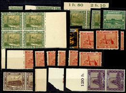 21 Verschiedene Plattenfehler Ex Mi-Nr. 84-95 Tadellos Postfrisch, Katalog: 84/95 PF ** - Sonstige & Ohne Zuordnung