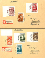 40 Cent Bis 5 Fr. Volkshilfe 1931, Kpl. Satz Auf Zwei R-Briefen Je Mit Entwertung "Saarbrücken * Bb -4.2.32", Fotoattest - Andere & Zonder Classificatie