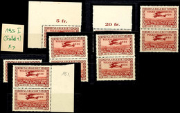 50 C Flugpost Mit Den Plattenfehlern I Bis IV, VI Und VII Jeweils Tiefst Gepr. Geigle BPP Und Einmal Schattierung 19 35  - Andere & Zonder Classificatie