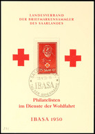 Rotes Kreuz 1950, Maximumkarten-FDC Mit IBASA-Sonderstempel, Befund Ney VP (2016) "einwandfrei", Mi. 140,-, Katalog: 292 - Andere & Zonder Classificatie