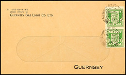 1/2 D Olivgrün (2) Auf Drucksache Mit Stpl. GUERNSEY (ST.PETER PORT) CH.IS. 20.5.43, Mi. 150,-, Katalog: 1c BF - Andere & Zonder Classificatie