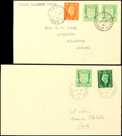 1/2 D Weißes Papier Mit Englischer Zusatzfrankatur über 1/2 D Georg VI. Auf Drucksache Und Brief Mit 1/2 D Weißes Papier - Other & Unclassified