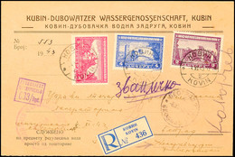 Buntfrankatur Aus 2 Din., 3 Din. Und 4 Din. Auf Portogerechtem Inlands-R-Brief Nach Belgrad Mit Aufgabe-Stpl. KOVI N/2 V - WW2