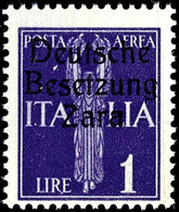 25, 50 Cmi. Und 1 L. Flugpost, Je Type II Mit Aufdruckfehler "fettes A" (PF XI, Feld 100), Postfrisch (25 Und 50 Cmi. Bo - Duitse Bez.: Zara