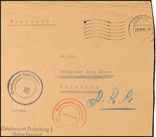 1945, Portofreier Wehrmachts-Brief Mit Absender-Stempel "Ortslazarett Ratzeburg 1 (Below Kaserne) Und Rotem K2 Wehrmacht - Other & Unclassified