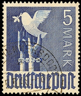 5 Mark Taube Dkl.lilaultramarin, Gestempelt, Gepr. Schlegel BPP, Mi. 100,-, Katalog: 962a O - Andere & Zonder Classificatie