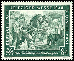 84 Pfg. Leipziger Frühjahrsmesse Dunkelgraugrün, Postfrisch, Gepr. Arge Kontrollrat, Mi. 110.-, Katalog: 968b ** - Other & Unclassified