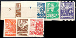 3 Bis 12 Pf Abschiedsserie Auf X-Papier Komplett Tadellos Postfrisch, Je Gepr. Zierer BPP, Mi. 150,--, Katalog: 29/36x * - Other & Unclassified