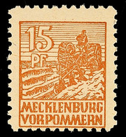 15 Pf. Mecklenburg In D-Farbe Tadellos Postfrisch, Gepr. Thom BPP, Mi. 80,-, Katalog: 37yd ** - Andere & Zonder Classificatie