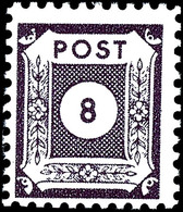 8 Pf Postmeisterzähnung Coswig Type I In B-Farbe Tadellos Postfrisch, Tiefst Gepr. Ströh BPP Und Zierer BPP, Mi. 650,--, - Andere & Zonder Classificatie