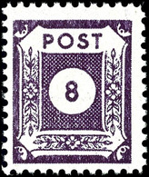 8 Pf Postmeisterzähnung Coswig Type II In C-Farbe Tadellos Postfrisch, Tiefst Gepr. Zierer BPP, Mi. 600,--, Katalog: 44D - Andere & Zonder Classificatie