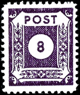 8 Pf Postmeisterzähnung Coswig Type III In C-Farbe Tadellos Postfrisch, Tiefst Gepr. Findeisen BPP Und Ströh BPP, Mi. 45 - Andere & Zonder Classificatie