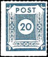 20 Pf Postmeistertrennung Loschwitz In B-Farbe Tadellos Postfrisch, Tiefst Gepr. Ströh BPP, Mi. 600,--, Katalog: 48Gb ** - Other & Unclassified