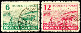 6 Und 12 Pf Bodenreform Tadellos Gestempelt Mit Postmeistertrennung D Des Postamtes Schwanebeck Und Entwertung Von Dort  - Andere & Zonder Classificatie