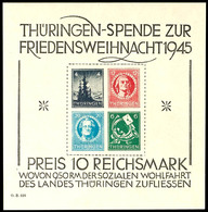 Blockausgabe "Friedensweihnacht 1945", Papier X, Type II, Tadellos Postfrisch, Format 120 / 119,5 Zu 122 / 121,5 In Der  - Andere & Zonder Classificatie