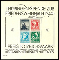 Blockausgabe "Friedensweihnacht 1945", Papier X, Type II, Tadellos Postfrisch, Format 120 / 119,5 Zu 122 / 121,5 In Der  - Other & Unclassified