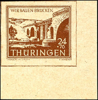 24+76 Pf Brückenbau In B-Farbe Aus Der Rechten Unteren Bogenecke Tadellos Postfrisch, Tiefst Gepr. Zierer BPP, Mi. 350,- - Andere & Zonder Classificatie