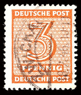 3 Pf. Orangebraun, Gestempelt, Gepr. Ströh BPP, Mi 75,-, Katalog: 126Yd O - Andere & Zonder Classificatie