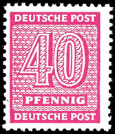 40 Pfg. Lebhaftrotlila, Wasserzeichen Fallend, Postfrisch, Geprüft Ströh BPP, Mi. 320.-, Katalog: 136Xc ** - Andere & Zonder Classificatie