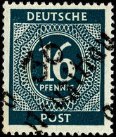 16 Pf. Ziffer Mit Bezirkshandstempelaufdruck "36 Neuzittau" Tadellos Postfrisch, Gepr. V. Heintze BPP, Mi. 420,--, Katal - Andere & Zonder Classificatie