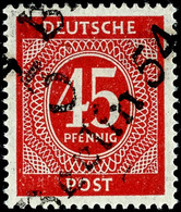 45 Pf Ziffer Mit Bezirkshandstempelaufdruck "3 Berlin 54" Tadellos Postfrisch, Sign. Fla., Mi. 320,--, Katalog: IsI ** - Andere & Zonder Classificatie