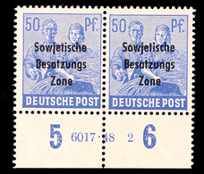 50 Pfg Im Unterrandpaar Mit HAN "6017.48 2", Tadellos Postfrisch, Mi.80,-, Katalog: 194HAN ** - Andere & Zonder Classificatie