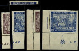 50+25 Pf Leipziger Herbstmesse In Type Bx Tadellos Postfrisch, Tiefst Gepr. Weigelt BPP, Sowie Mi.-Nr. 198-99 DV Und DZ  - Andere & Zonder Classificatie