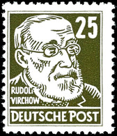 25 Pfg Virchow Auf Gestrichenem Papier Mit Wz. 2 X II, Tadellos Postfrisch, Gepr. Weigelt BPP Sowie Fotoattest Paul BPP  - Andere & Zonder Classificatie