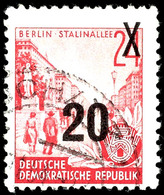 20 Auf 24 Pfg Fünfjahrplan Bräunlichkarmin, Urmarke Im Offsetdruck, Mit Glänzendem Aufdruck, Gestempelt "Oschatz 1c ...  - Andere & Zonder Classificatie