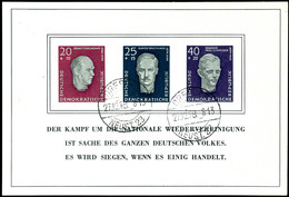 "Buchenwald"-Block Mit Dresdner Tages-Rundstpl., Pracht, Mi. 160,--, Katalog: Bl.15 O - Andere & Zonder Classificatie