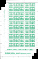 10 Pfg Bauten Mit Falschen Reihenwertzahlen "1-10 M.", 4 Originalbogen Zu Je 50 Werten, Dabei Formnummern 1-4 Kpl., Tade - Andere & Zonder Classificatie