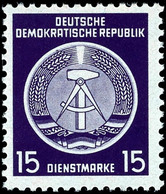 15 Pf Zirkeldienstmarke Mit Wasserzeichen Y Tadellos Postfrisch, Tiefst Gepr. Weigelt BPP, Mi. 350,--, Katalog: 6YI ** - Other & Unclassified