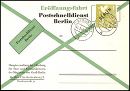 1 M. Schwarzaufdruck Gestempelt "BERLIN SW 11/ 1.3.49" Auf Amtlichem FDC Zur Eröffnung De Postschnelldienstes, Unbeschri - Andere & Zonder Classificatie