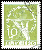 10 Pfg Währungsgeschädigte Mit Nur Zwei Kleinen Eckstempelchen, Mi. 190.-, Katalog: 68 O - Other & Unclassified