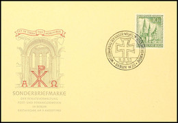 10 Pfg Kaiser-Wilhelm Gedächtniskirche Auf Amtl. Blanko-FDC Mit Ersttagsonderstempel "BERLIN 9.8.53". Tadellos, Mi. 160. - Other & Unclassified