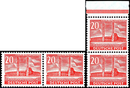 4 Und 20 Pf Bauten Ergänzungswerte Je Als Waag. Und Als Senkrechtes Paar Tadellos Postfrisch, Mi. 430,--, Katalog: 112/1 - Other & Unclassified