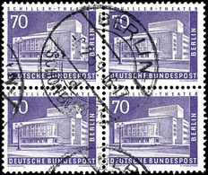 70 Pf. Stadtbilder, Tadelloser Viererblock, Ungefaltet, Gestempelt, Katalog: 152(4) O - Other & Unclassified