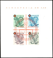 Rotes Kreuz-Block, Type II/II (kleines B) Mit Rotem Sonderstempel "FREIBURG / HENRI DUNANT - GRÜNDER DES ROTEN KREUZES19 - Andere & Zonder Classificatie