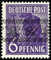 6 Pf. Arbeiter Schwärzlichbläulichviolett, Bandaufdruck, Postfrisch, Fotobefund Schlegel BPP, Mi. 400,- Unterbewertet, K - Andere & Zonder Classificatie