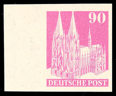 90 Pfg Kölner Dom, Ungezähnt Vom Linken Seitenrand, Tadellos Postfrisch, Sign. P. Huber, Katalog: 96IVWU ** - Andere & Zonder Classificatie