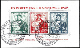 Hannover-Messeblock, 30 Pfg. Schwarzviolett-ultramarin, Mit Ersttags-Sonderstempel, Fotoattest Schlegel D. BPP, Mi. 2000 - Andere & Zonder Classificatie