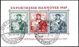 Hannover-Messeblock, 30 Pfg. Schwarzviolett-ultramarin, Mit Ersttags-Sonderstempel, Fotoattest Schlegel D. BPP, Mi. 2000 - Other & Unclassified